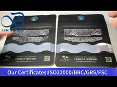 túi ziplock đứng đựng hoa cần sa với cửa sổ rõ ràng