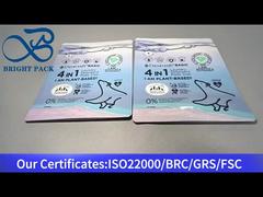 Vỏ giặt màu xanh đứng lên túi dây kéo