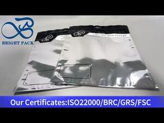 Túi kín ba mặt màu bạc có cửa sổ trong suốt