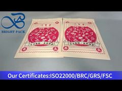 túi ziplock đứng màu vàng với cửa sổ rõ ràng