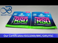 túi nhựa đầy màu sắc cho kẹo cao su cần sa