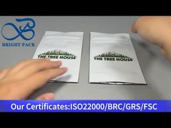 túi ziplock chống trẻ em tùy chỉnh màu trắng