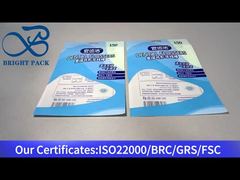 túi niềng bằng nhựa màu xanh với cửa sổ trong suốt cho dây nha khoa