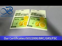 Túi đựng có khóa kéo đứng cho lát chanh 62g