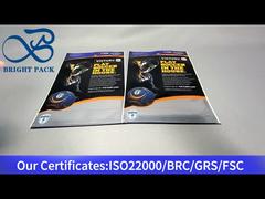 túi đứng nhựa nhôm đen với cửa sổ trong suốt