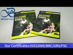 Túi khóa kéo nhôm-nhựa đen và xanh lá cây dùng cho vòng silicone