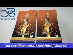 túi khóa kéo đứng bằng nhôm-nhựa màu nâu, có khả năng chống trẻ em