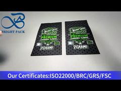 túi Mylar màu đen tùy chỉnh chống trẻ 7g