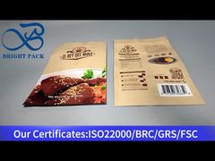 túi đứng màu nâu có khóa kéo đựng thực phẩm 453g