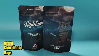 Túi Mylar tùy chỉnh chống trẻ em được cấp bằng sáng chế của Hoa Kỳ để tuân thủ thương hiệu cần sa