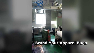 Túi may in tùy chỉnh Cửa sổ rõ ràng Logo thương hiệu Túi lưu trữ quần áo