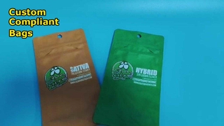 Nhà bán buôn túi chống trẻ em in tùy chỉnh Tuân thủ Hoa Kỳ / EU cho các thương hiệu cần sa