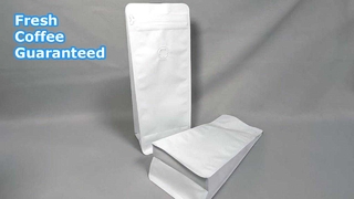 Túi cà phê đáy phẳng có thể khóa lại có van