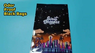 Túi dây kéo tổng hợp bằng nhôm màu đen chống mùi để lưu trữ và bán buôn số lượng lớn