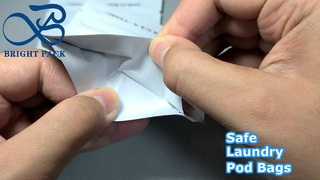 túi nhỏ màu trắng chống trẻ em đựng bột giặt viên nang