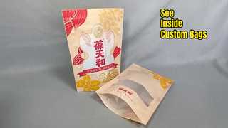 túi bao bì dây kéo nhựa với cửa sổ rõ ràng tùy chỉnh