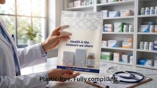 Bao bì dược phẩm sang trọng mờ Giấy rào chắn Túi y tế Glassine