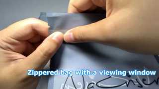 Túi có khóa kéo có cửa sổ xem