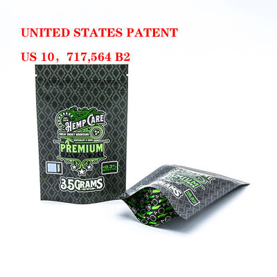 3.5g 7g Hóa mùi túi Mylar chống trẻ em an toàn Ziplock đứng lên túi đóng gói thực phẩm Logo tùy chỉnh được hỗ trợ