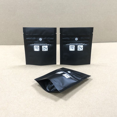 1g Kích thước nhỏ túi chống trẻ em màu đen với khóa khóa nhựa tự đứng