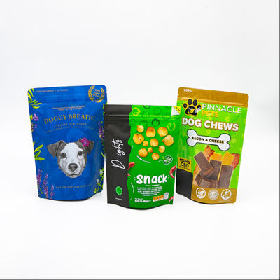 Nhà sản xuất PET bao bì thực phẩm đáy phẳng niềng cao su túi bao bì thực phẩm cho chó