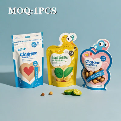 Thẻ chống trẻ em Mylar Zipper Bag với thiết kế cắt chết cho vận chuyển cần sa an toàn