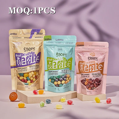 Nhà máy OEM có thể đóng lại Ziplock Khách hàng đóng gói kẹo in Die Cut 3.5G Stand Up pouches miễn phí Safe pouch thực phẩm Mylar bags