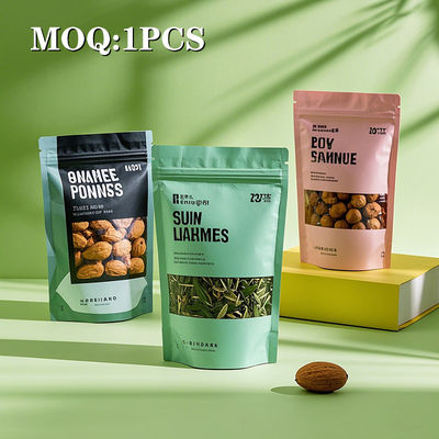 Thẻ thực phẩm Mylar túi đứng lên túi với Zipper Top ẩm chống ốp nhôm bao bì thực phẩm