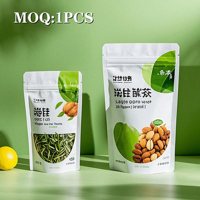 Chế độ in trà trên cao kẹo đứng lên túi nhựa ăn được tái đóng 3.5g 7g 14g 1oz 1lb 1kg thực phẩm băng Mylar Zipper Bag
