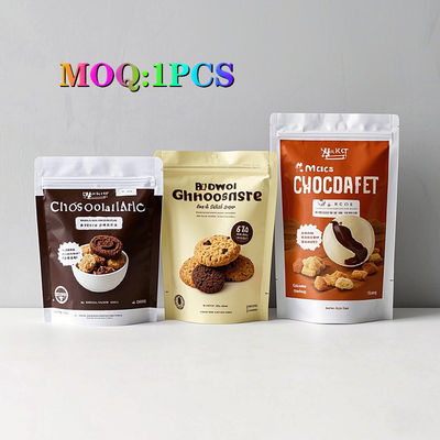Nhựa nhôm đồ ăn nhẹ túi đóng gói trà sô cô la kẹo đứng lên túi hiệu ứng mờ túi đóng gói cà phê hình tự do