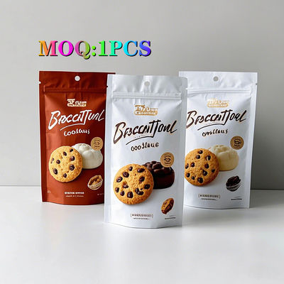 Chất in tùy chỉnh Matte tái chế thẳng đứng Zip túi kẹo Cookie cà phê nhôm giấy bao bì mùi chống mùi Mylar túi với zipper