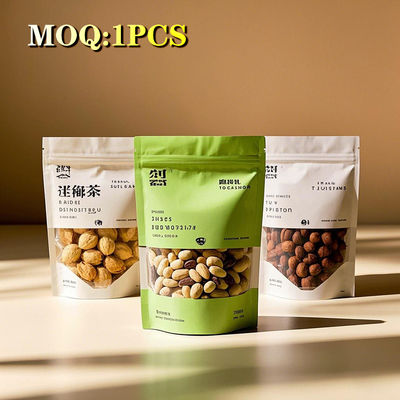 Logo tùy chỉnh in đồ ăn đóng gói trái cây khô đồ ăn nhẹ Doypack nhôm nhựa chống mùi Ziplock đứng lên túi Mylar túi