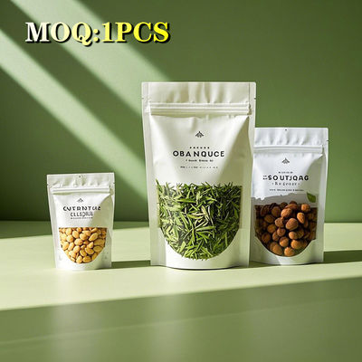 in tùy chỉnh Eco Biodegradable chống ẩm túi giấy Kraft giấy giấy tái sử dụng trà cà phê đứng lên túi với khóa khóa