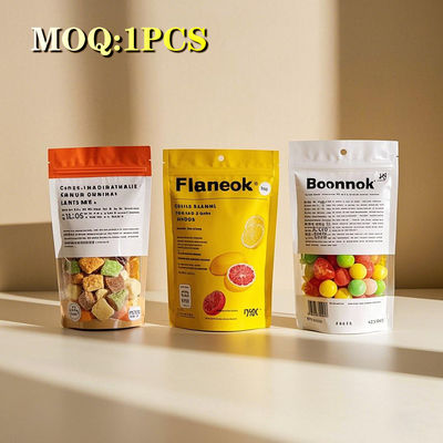 Thùng bao bì Ziplock thực phẩm cho hạt Snack Cà phê Logo tùy chỉnh in Zip Lock Gummies Zipper tái chế túi nhựa