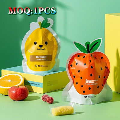in tùy chỉnh có thể đóng lại 3.5g 7g bánh quy kẹo đặc biệt hình dạng Ziplock mùi chống cắt gói chết cắt Mylar túi với cửa sổ