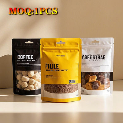 Tùy chỉnh in nhựa nhựa nhôm Mylar Zipper thực phẩm hạt đồ ăn nhẹ đóng gói đứng lên túi