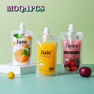 High Barrier Custom Printed Standing Spout Pouch Milk Juice Liquid Packaging Spout Pouch Bag