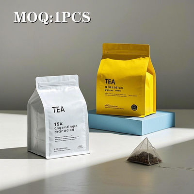 Hỗn hợp với môi trường giấy kraft đen đen đứng lên túi với khóa lại và cửa sổ rõ ràng cho cà phê trà và nhà kho thực phẩm khô