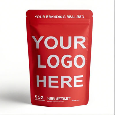 Thẻ in tùy chỉnh chống mùi Đứng lên Ziplock Mylar Bags 3.5g Thẻ bao bì thực phẩm nhôm nhựa có thể đóng lại