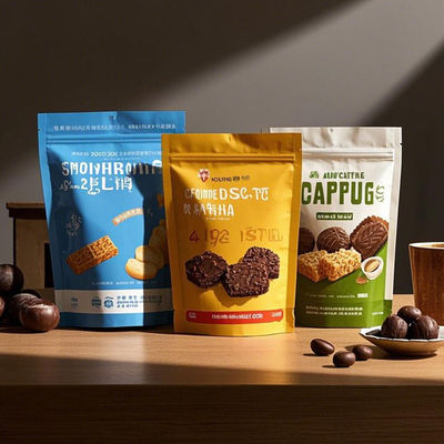FDA chứng nhận túi đóng gói thực phẩm kéo lại có thể đóng lại túi in 3 lớp tùy chỉnh cho cà phê, hạt & thú cưng