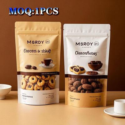 Bao bì thực phẩm bằng nhựa có rào cản cao, có thể mở lại khóa khóa khóa 3D và cửa sổ xem chống ẩm cho các sản phẩm đông lạnh