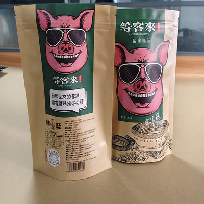 Kích thước tùy chỉnh Màu đen Đứng lên túi niềng cao cấp Quần áo/phụ kiện Bọc bán lẻ