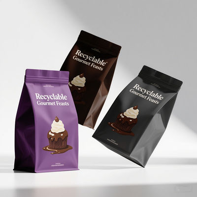 Bao bì niêm phong 8 mặt hợp thời trang cho thực phẩm tốt cho sức khỏe Màu Pantone & In mã QR