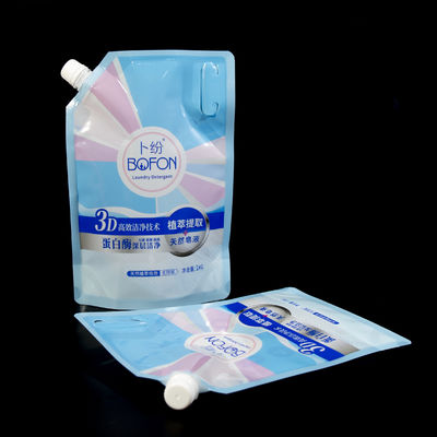 Túi có vòi xả nghiêng 1L chất tẩy rửa PET AL PE nhiều lớp chống rò rỉ, vòi rộng