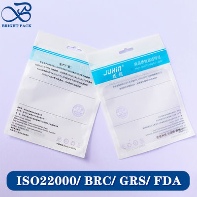 Tự chỉnh in thân thiện với môi trường niêm phong Zipper túi nhựa cho sản phẩm điện tử Bao bì với cửa sổ trong suốt.