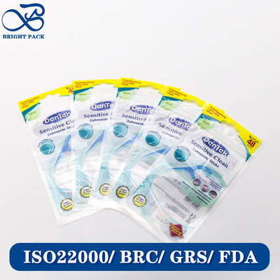 Vật liệu mạ tùy chỉnh kích thước thiết kế túi đóng gói nhựa với in logo cho đóng gói sợi răng bán buôn.