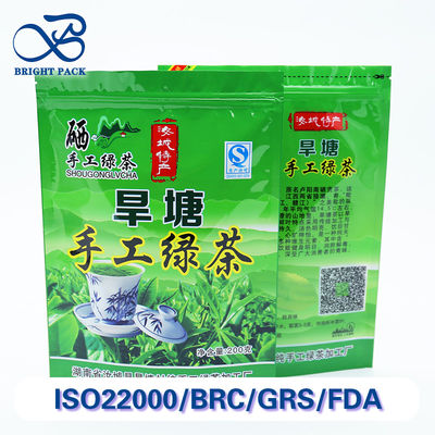 Túi Đựng Trà Đứng Thân Thiện Với Môi Trường Với Lớp Lót Lá Nhôm Và Khóa Kéo Niêm Phong Lại Được. Giảm Giá Đặt Hàng Số Lượng Lớn.