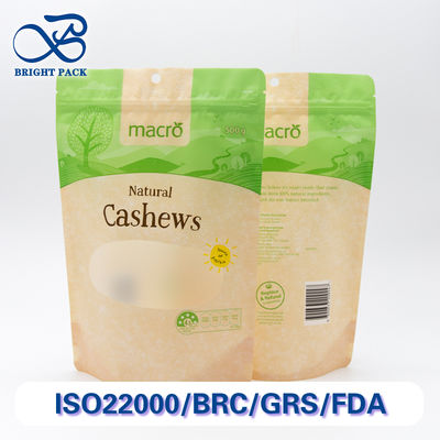 Túi Zip-Lock Đứng Đựng Thực Phẩm Khô Với Cửa Sổ Trong Suốt và Vật Liệu Đạt Chuẩn Thực Phẩm Giảm Giá Đặt Hàng Số Lượng Lớn.