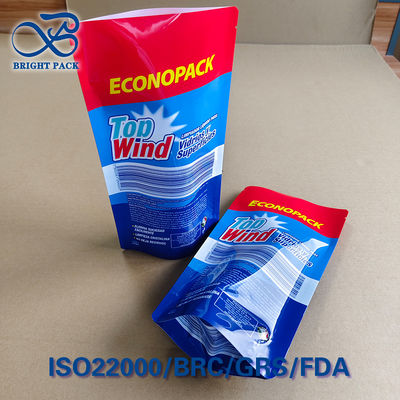 30% RPET Stand-up pouch For Glass Cleaner GRS được chứng nhận không chứa kim loại nặng EU REACH