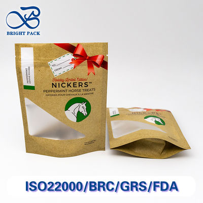 Hộp chống đâm đứng với rào cản oxy cao và cửa sổ trong suốt để đóng gói thức ăn vật nuôi